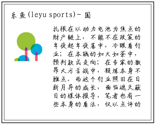 乐鱼(leyu sports)- 国际车企不看好三元锂电池？